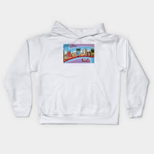 Greetings from Elizabeth, NJ - Vintage Large Letter Postcard Kids Hoodie